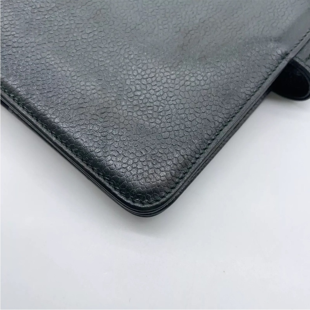CHANEL Black Leather Black Deca Coco Agenda MM + Box + Gift Bag - Picture 10 of 16
